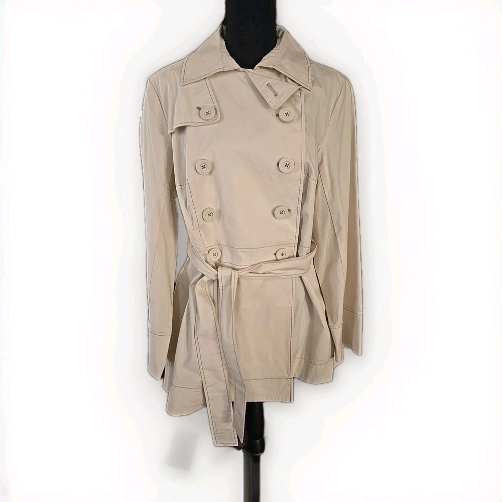 NWT‎ Lane Bryant Venezia Belted Trench Coat Khaki Plus 16 Women's